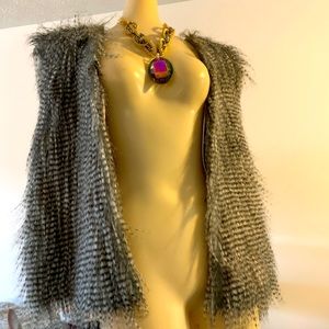 Ostrich feather vest